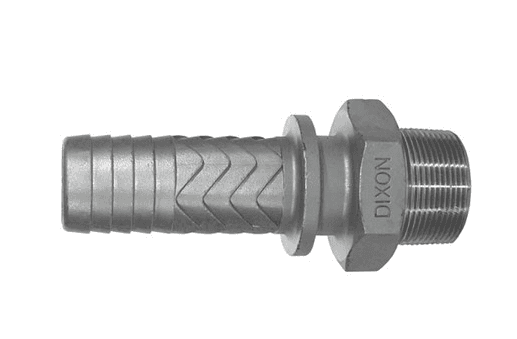 Dixon Boss® Male Stem, 3/4 in. Hose Shank x 3/4 in. MNPT, 316 SS